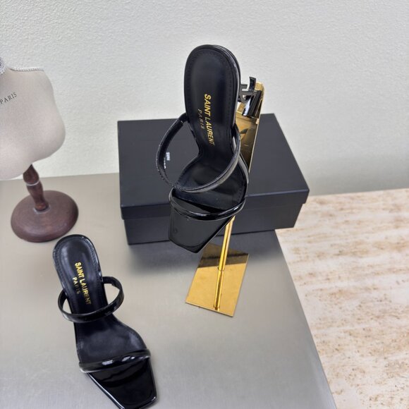 Exclusive Saint Laurent Black Opyum Stilettos - Picture 7 of 9